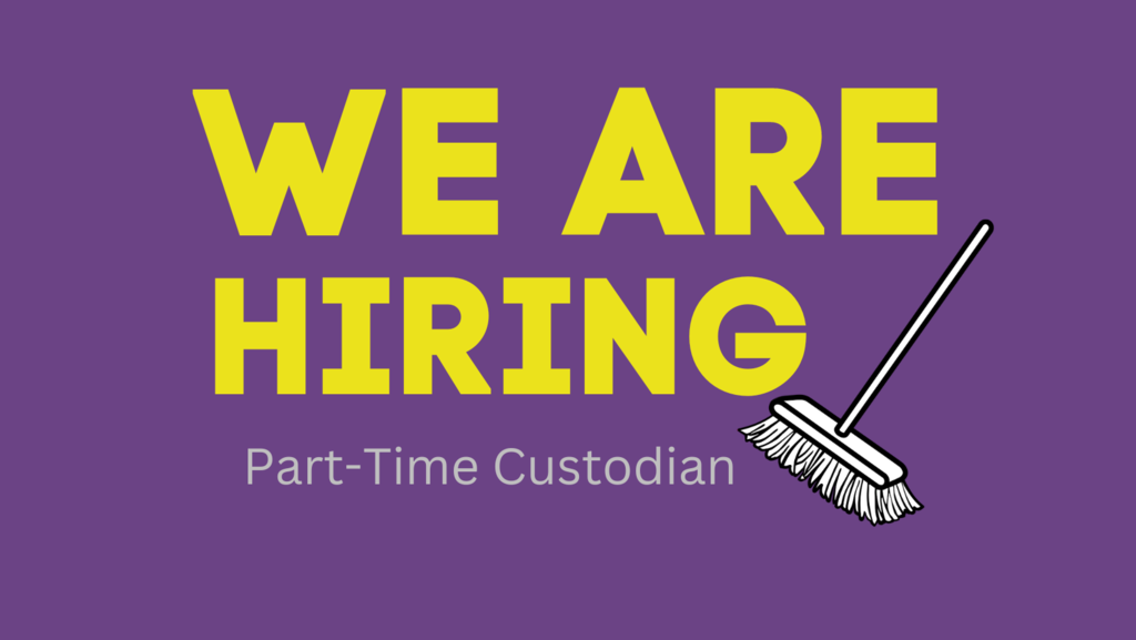 we're hiring - part time custodian